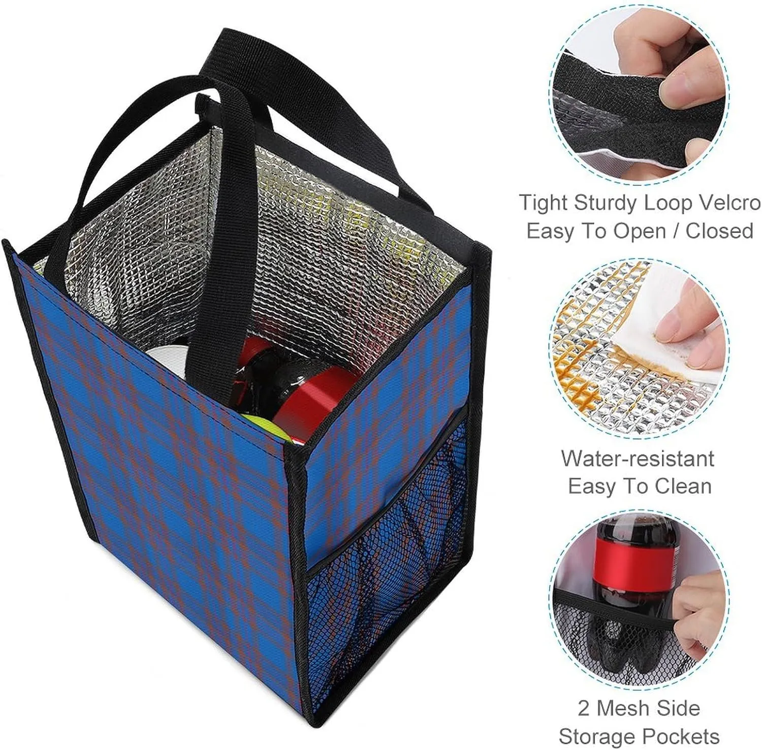 Clan Elliot Tartan Chiffon Portable Large Capacity Folding Insulation Bag Unisex