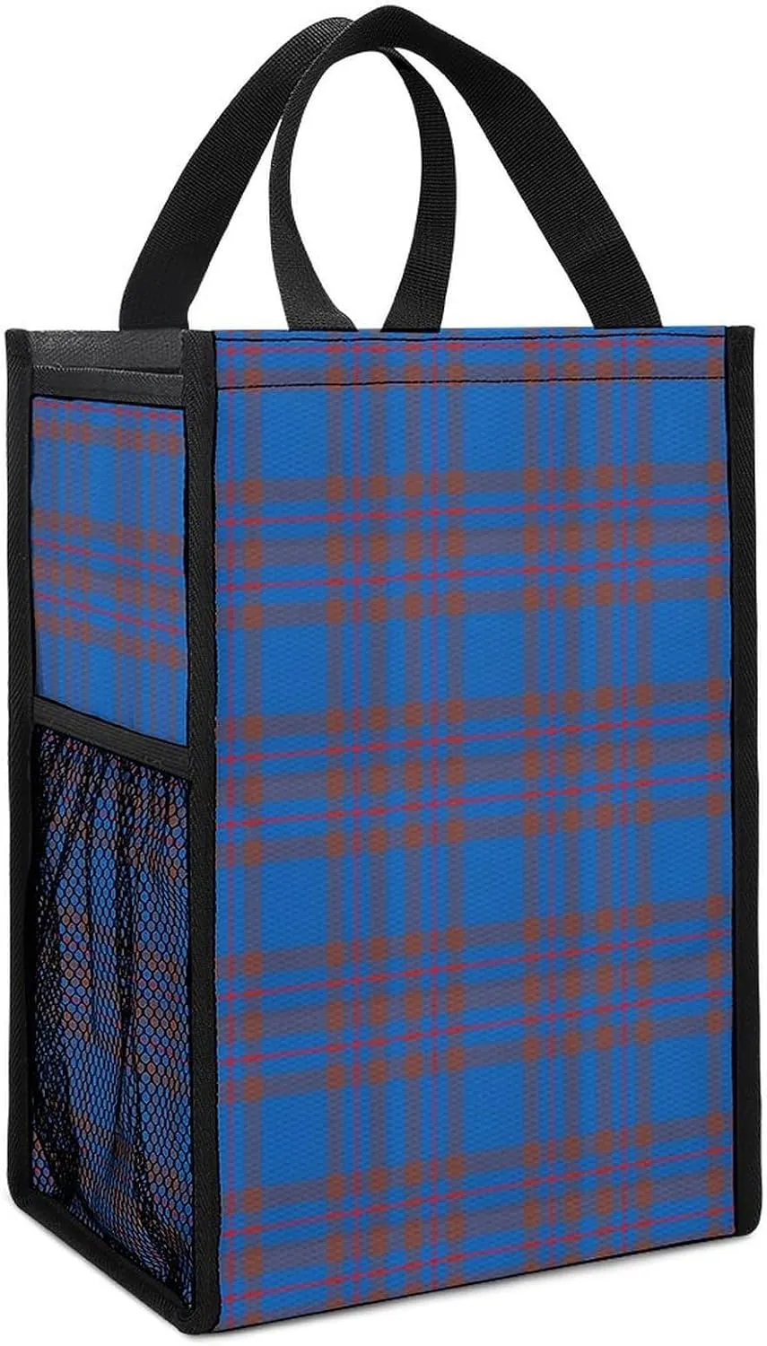 Clan Elliot Tartan Chiffon Portable Large Capacity Folding Insulation Bag Unisex