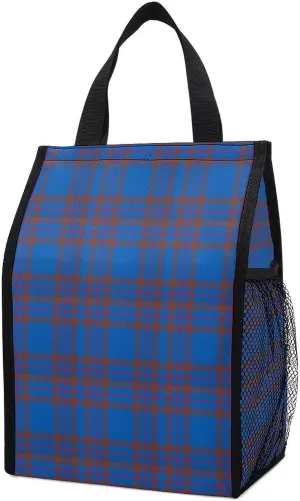 Clan Elliot Tartan Chiffon Portable Large Capacity Folding Insulation Bag Unisex