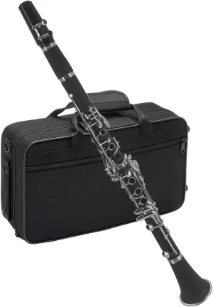 Clarinet ABS Bb Binocular Clarinet with 10 Reeds ing Cloth Gloves Screwdriver Bracket Handbag ing Brush Professional Ebonite Bb Clarinet Woodwind Instrument for Beginner Student