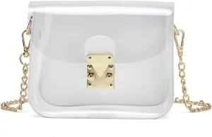 Clear Bag Stadium Approved, Clear Crossbody Bag Cute Clear Purse Mini Bag Gift for Women for Sport Event Concert