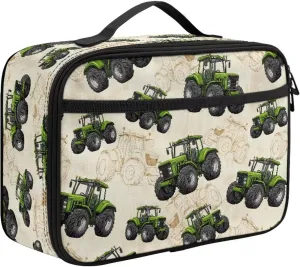 COEQINE Trucks Lunch Box for Boys School Lunch Box Ice Packs Reusable Insulated Lunch Bag For Kids Teen Middle School Elementary Pre School Handbag Keep Food Warm or Cold