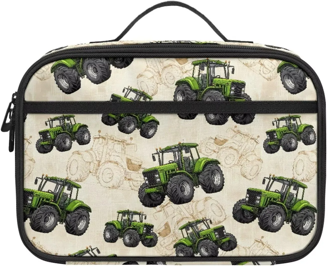 COEQINE Trucks Lunch Box for Boys School Lunch Box Ice Packs Reusable Insulated Lunch Bag For Kids Teen Middle School Elementary Pre School Handbag Keep Food Warm or Cold