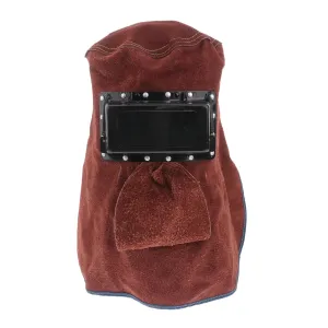 COHEALI 1pc Leather Welding Face Mask Heat Insulation Protective Cover for Welders Durable Cowhide with Breathable Design for High Temperature Work Environments