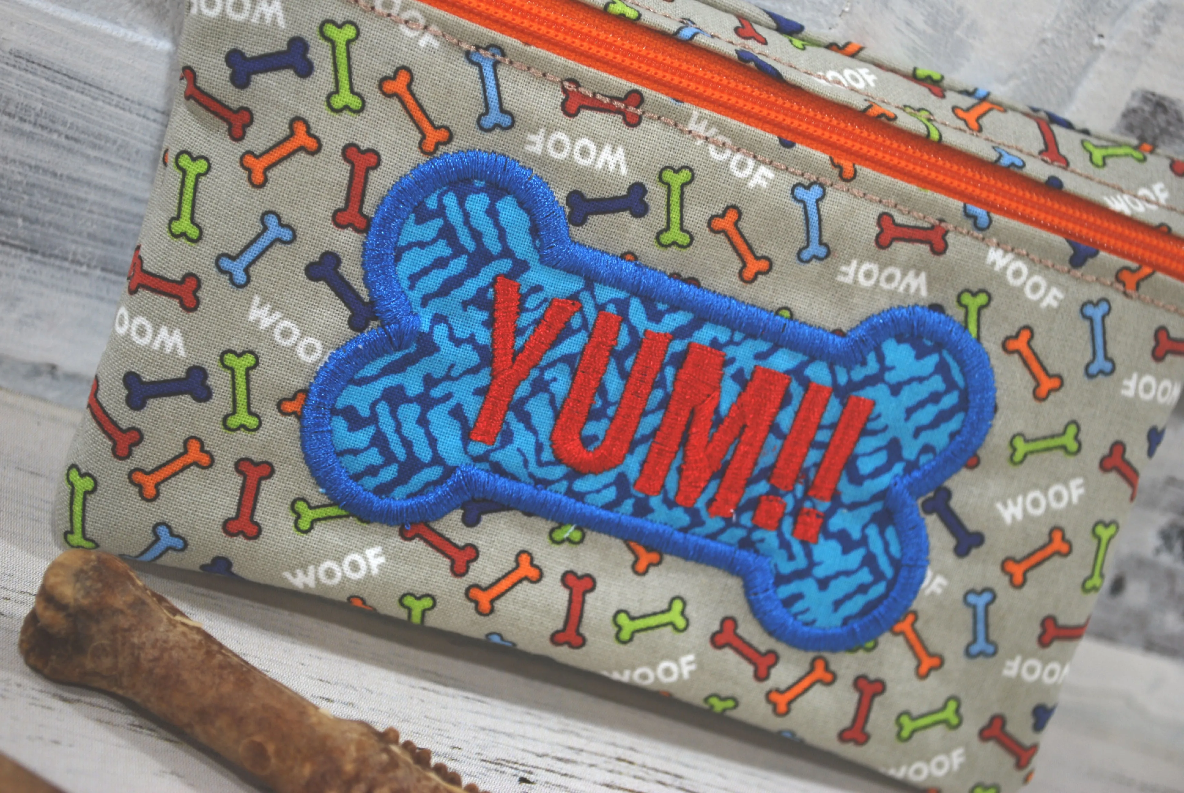 Colorful Bones Personalized Reusable Treat Bag