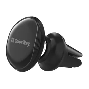 ColorWay Magnetic Car Holder For Smartphone Air Vent-4 Black, Adjustable, 360 �