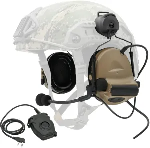 COMTA 2 Tactical Headset with U94 PTT 2pin，for airsoft，hunting，outdoor，Noise Canceling Headphones