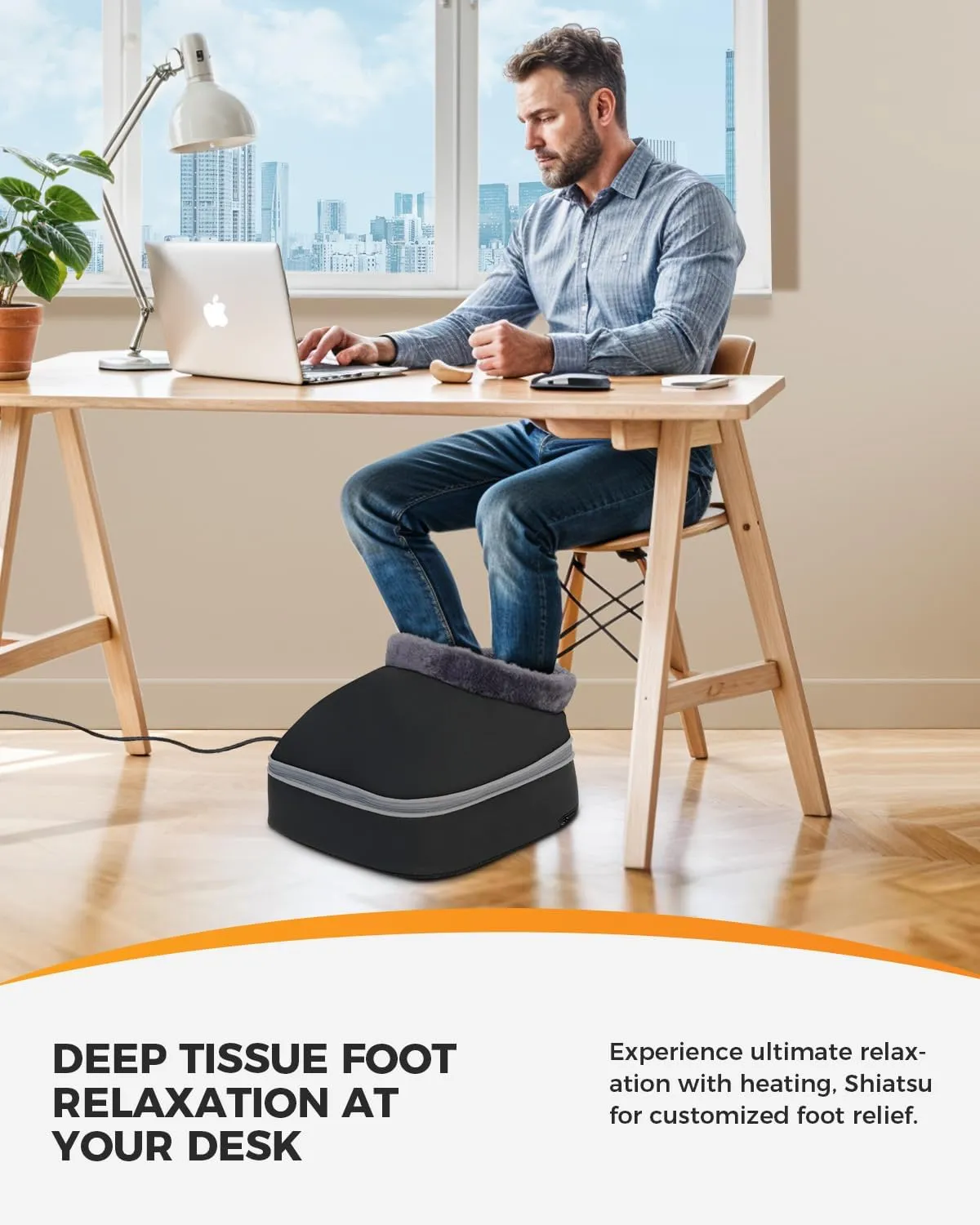 CooCoCo Upgraded FSA HSA Eligible Foot Warmer, Fathers Day Birthday Gifts, Shiatsu Foot Massager with Heat for Plantar Fasciitis, Kneading Feet Massager for Pain Relief, Gifts for Women Mom, Size 13