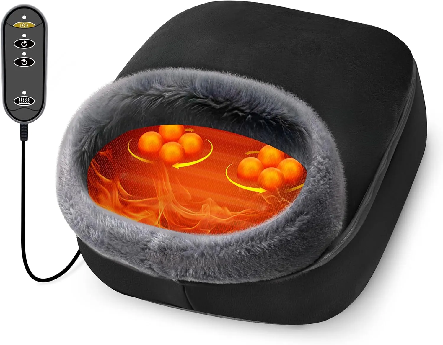 CooCoCo Upgraded FSA HSA Eligible Foot Warmer, Fathers Day Birthday Gifts, Shiatsu Foot Massager with Heat for Plantar Fasciitis, Kneading Feet Massager for Pain Relief, Gifts for Women Mom, Size 13