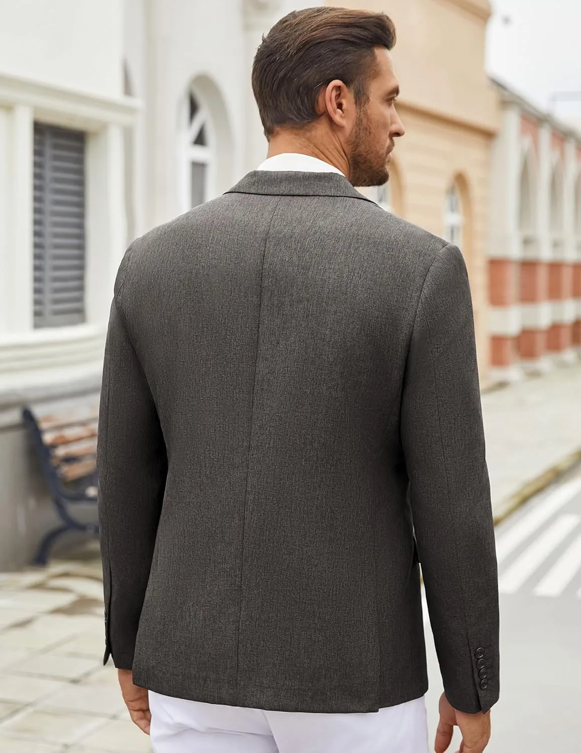 COOFANDY Men's Casual Blazer Lightweight Unlined Sport Coat Regular Fit Two Button Suit Jacket
