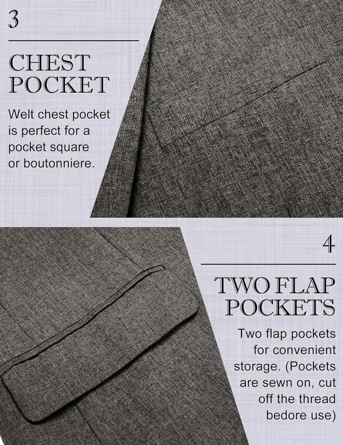 COOFANDY Men's Casual Blazer Lightweight Unlined Sport Coat Regular Fit Two Button Suit Jacket
