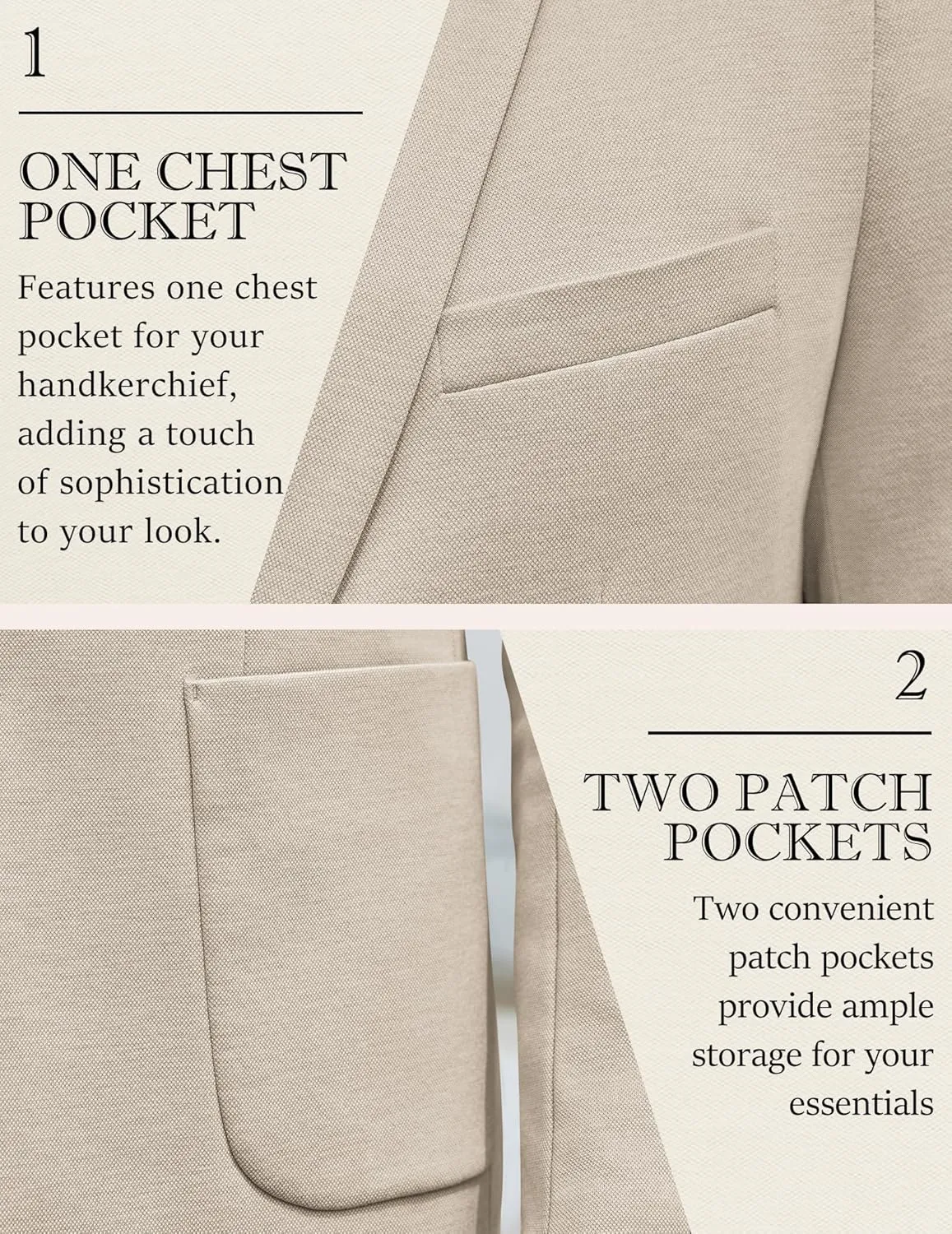 COOFANDY Men's Casual Knit Blazer Slim Fit Sport Coat Stretch Two Button Suit Jacket