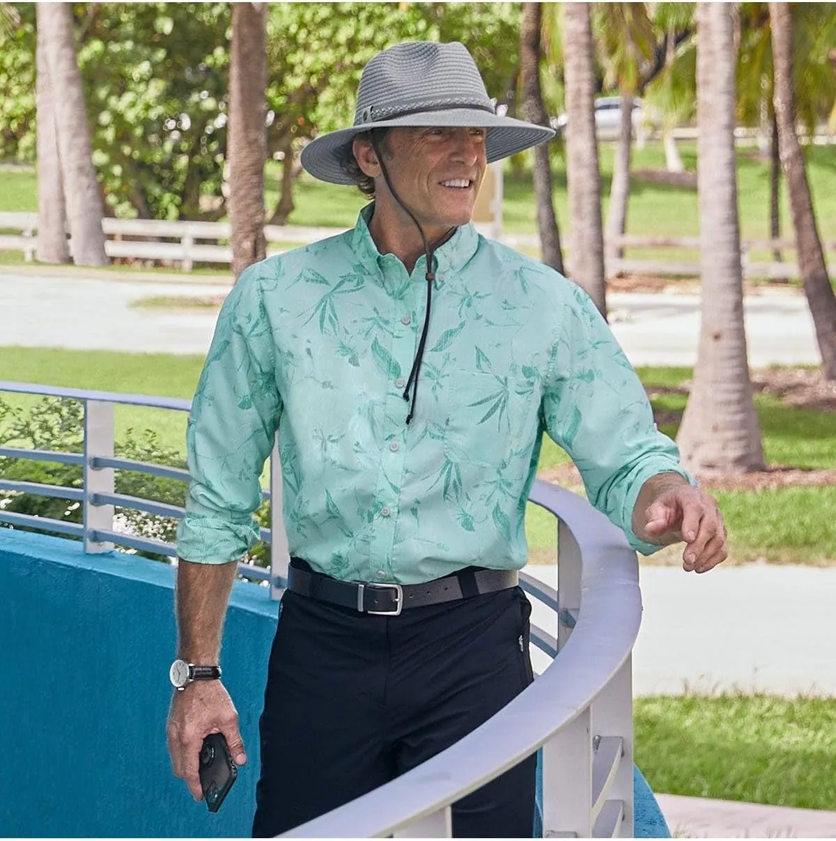 Coolibar UPF 50  Men's Galileo Packable Travel Hat - Sun Protective
