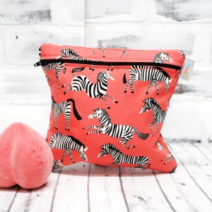 Coral Zebras Personalized Reusable Food Bag