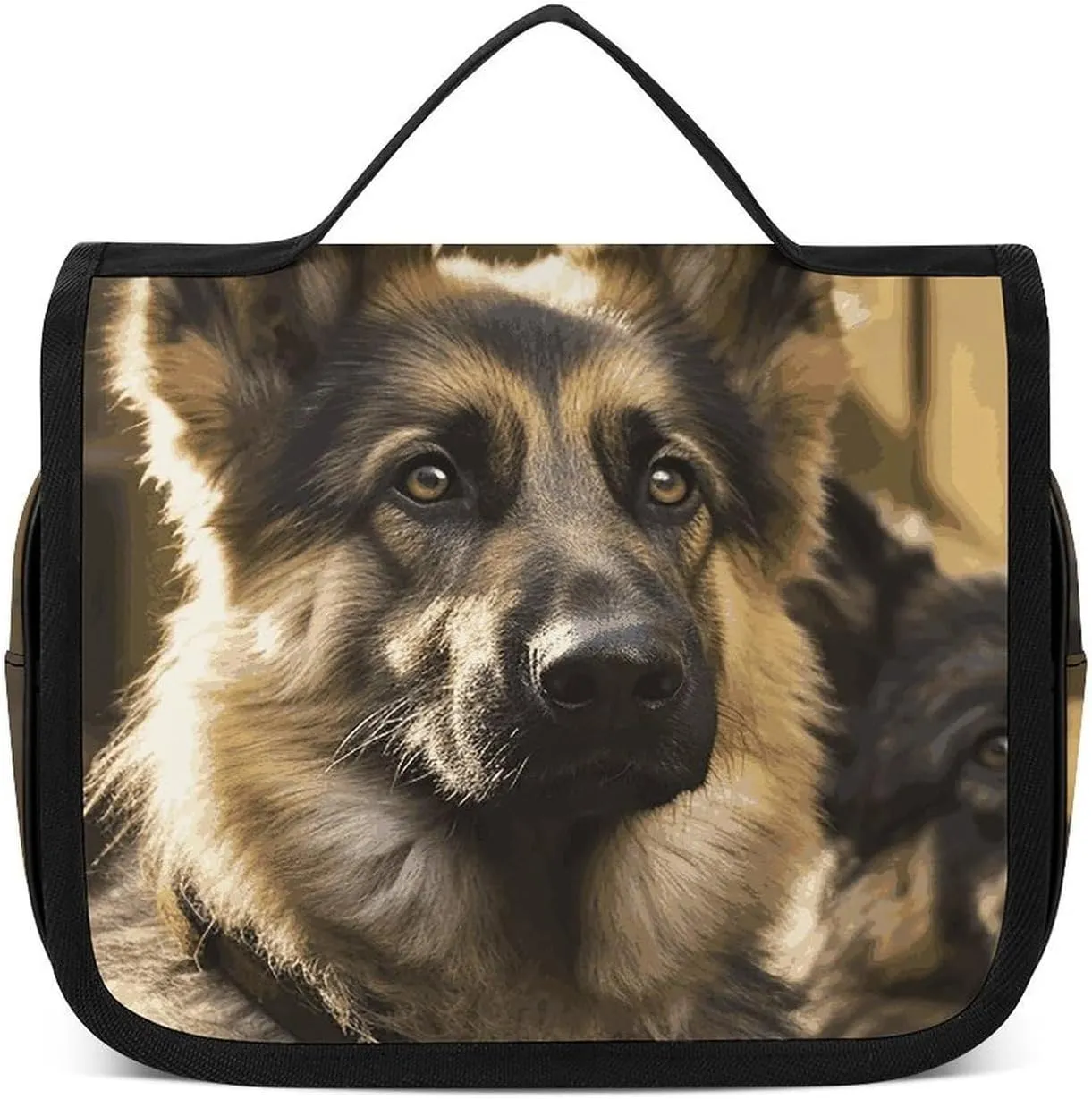 Cosmetic Bag Travel Makeup Bag for Women Large Make Up Organizer German Shepherd Toiletry Bags Zipper Pouch Purse