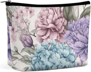 Cosmetic Bag Travel Makeup Bag Waterproof Toiletry Bag Flowers Piled Together Makeup Organizer Case Portable Toiletry Pouch Large Capacity Zipper Pouch for Women Men