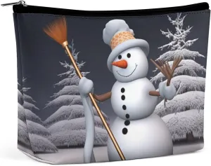 Cosmetic Bag Travel Makeup Bag Waterproof Toiletry Bag Hardworking Snowman Makeup Organizer Case Portable Toiletry Pouch Large Capacity Zipper Pouch for Women Men