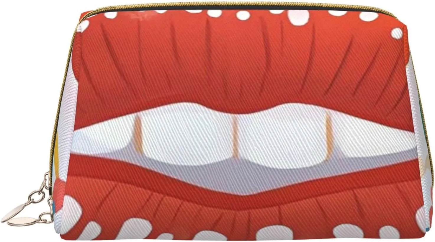 Cosmetic Bag Travel Makeup Bag Waterproof Toiletry Pouch Portable Wide Open Pouch Cute Otter Makeup Organizer Case Large Capacity Zipper Pouch Toiletry Bag for Women, Cute Graphic Red Lips, One Size