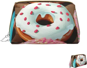 Cosmetic bag Travel Makeup Bag Waterproof Toiletry Pouch Portable Wide open Pouch Donuts Makeup Organizer Case Large Capacity Zipper Pouch Toiletry bag for women