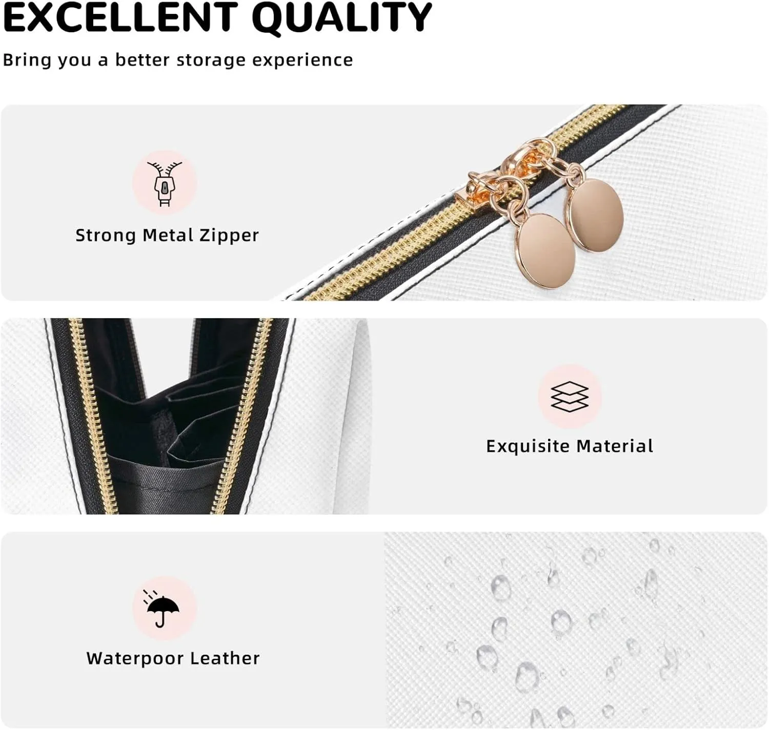 Cosmetic bag Travel Makeup Bag Waterproof Toiletry Pouch Portable Wide open Pouch Donuts Makeup Organizer Case Large Capacity Zipper Pouch Toiletry bag for women