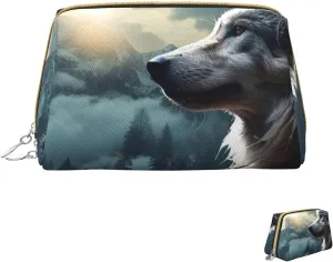 Cosmetic bag Travel Makeup Bag Waterproof Toiletry Pouch Portable Wide open Pouch Wolf at night Makeup Organizer Case Large Capacity Zipper Pouch Toiletry bag for women