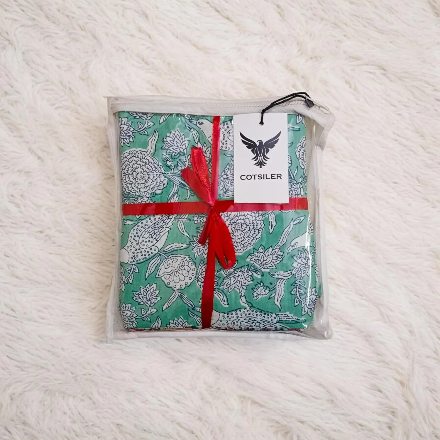 COTSILER Premium Handblock Cotton Napkin Set, Floral Print, Handmade Reusable Washable for Dinner (Multicolor, 16x16 Inch -Set of 12)
