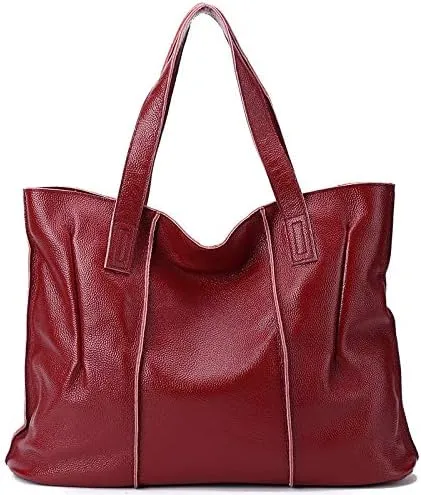 Cowhide Women's Bag Large Premium Soft Genuine Leather Women's Shoulder Bag