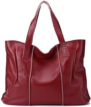 Cowhide Women's Bag Large Premium Soft Genuine Leather Women's Shoulder Bag