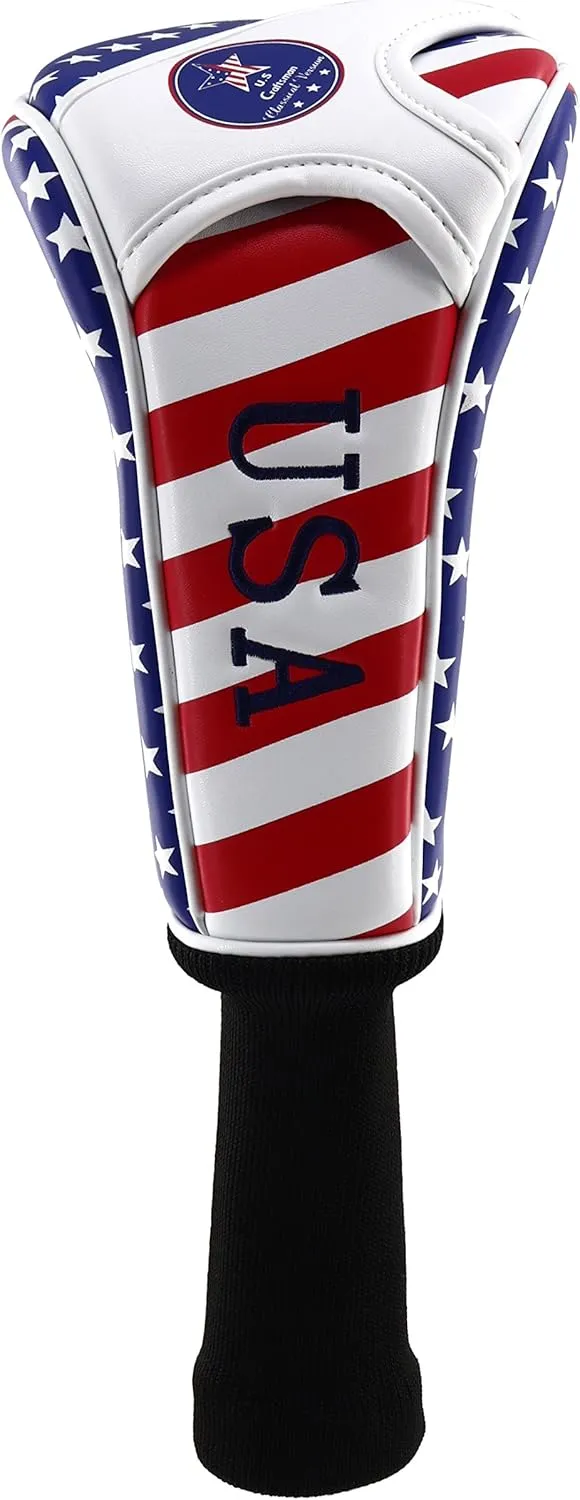 CRAFTSMAN GOLF Stars and Stripes Flag Headcover Head Cover for Scotty Cameron Taylormade Odyssey Driver Fairway Wood Hybrid