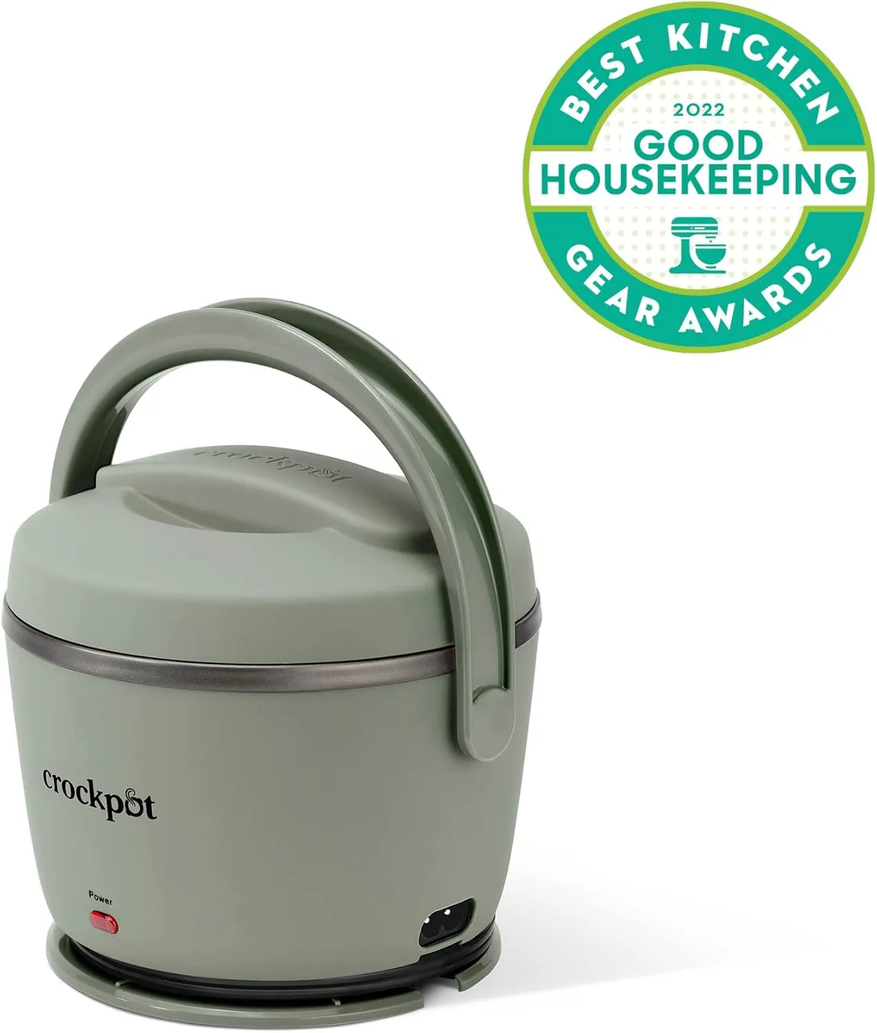 Crock-Pot Portable Electric Lunch Box, 20-Ounce Food Warmer, Moonshine Green | Ideal for Travel, On-the-Go | Keeps Food Spill-Free, Warm & Tasty | Dishwasher-Safe