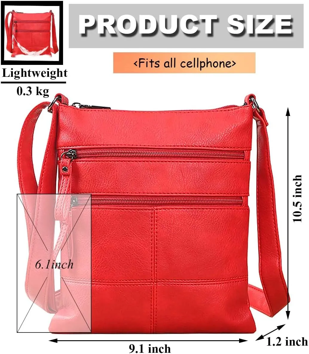 Crossbody Bag for Women, Crossbody Purse Cell Phone Wallet Purses Should Bag,PU Leather Sling Bag with Pockets