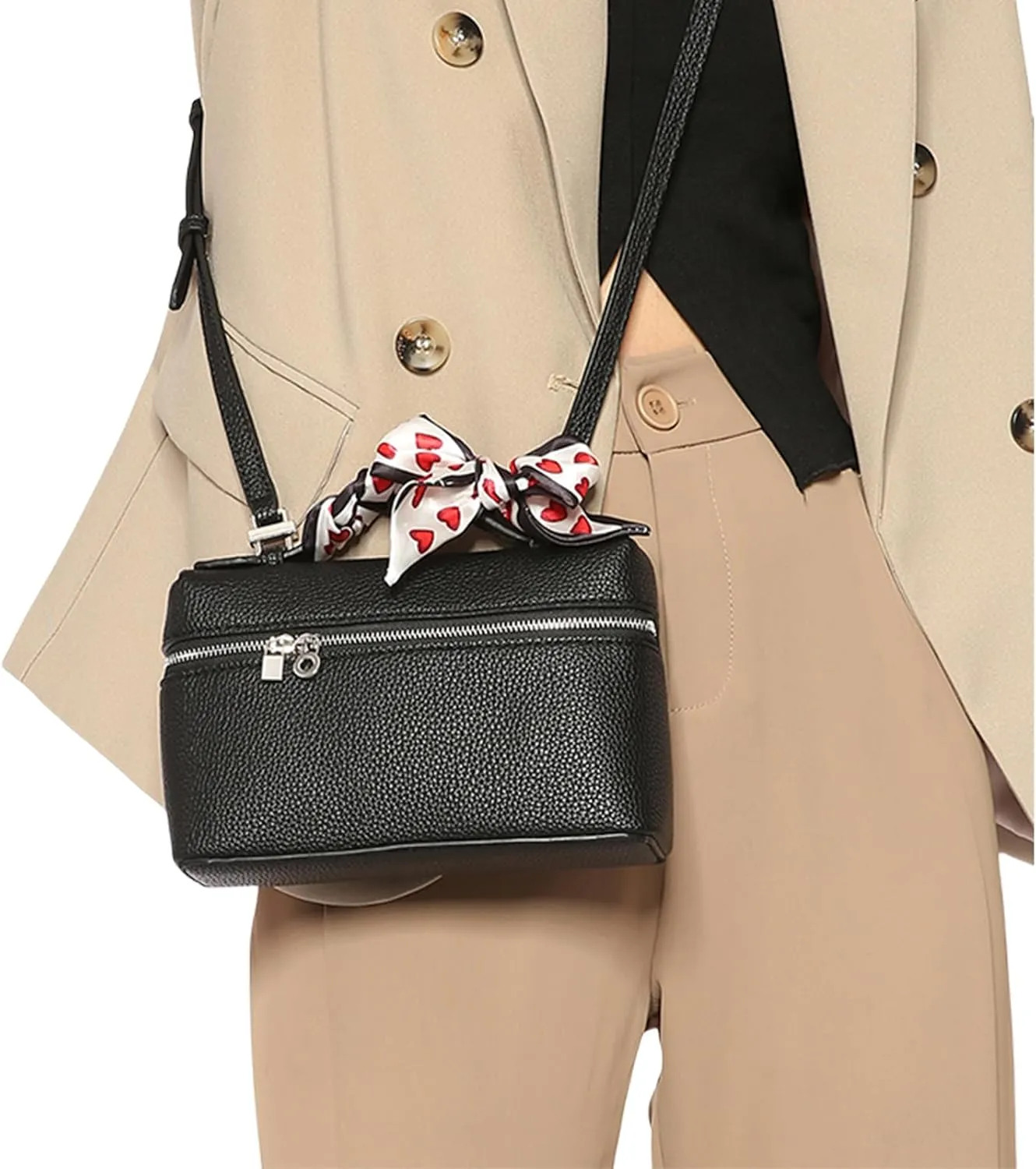 Crossbody Bag for Women Top-Handle Pouch Bag Designer Shoulder Leather Handbag Trendy Purse