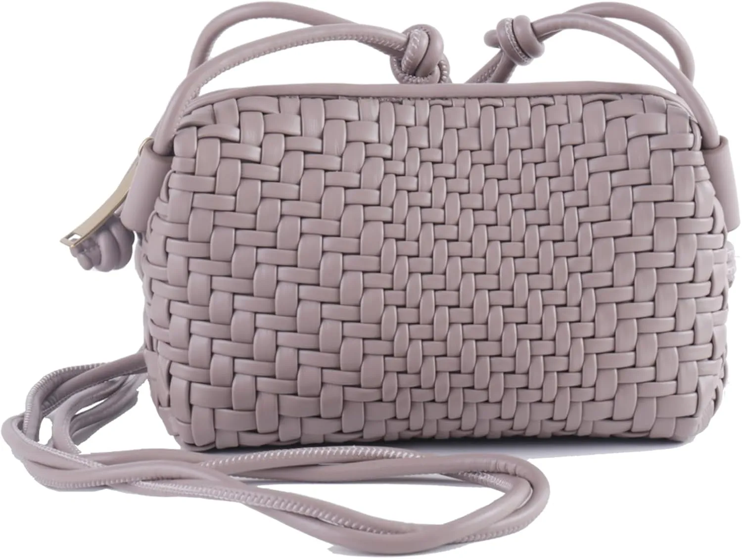 Crossbody Bag for Women Trendy Woven Purse Vegan Leather Small Shoulder Handbags with Strap