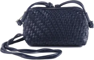 Crossbody Bag for Women Trendy Woven Purse Vegan Leather Small Shoulder Handbags with Strap
