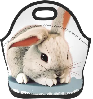 Cry Rabbit Lunch Bag for Women Men Reusable Lunch Tote Bags Insulated Lunch Box Large Capacity Lunchbox Cooler Lunch Container for Work Office Picnic Travel