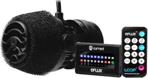CURRENT USA 1050 GPH eFlux Wave Maker Pump Kit (6001) | Magnetic DC Powerhead with LED Display Controller for Saltwater Tank, 210-1050 GPH Aquarium Water Circulation Pump 10 to 70 Gallon, Black