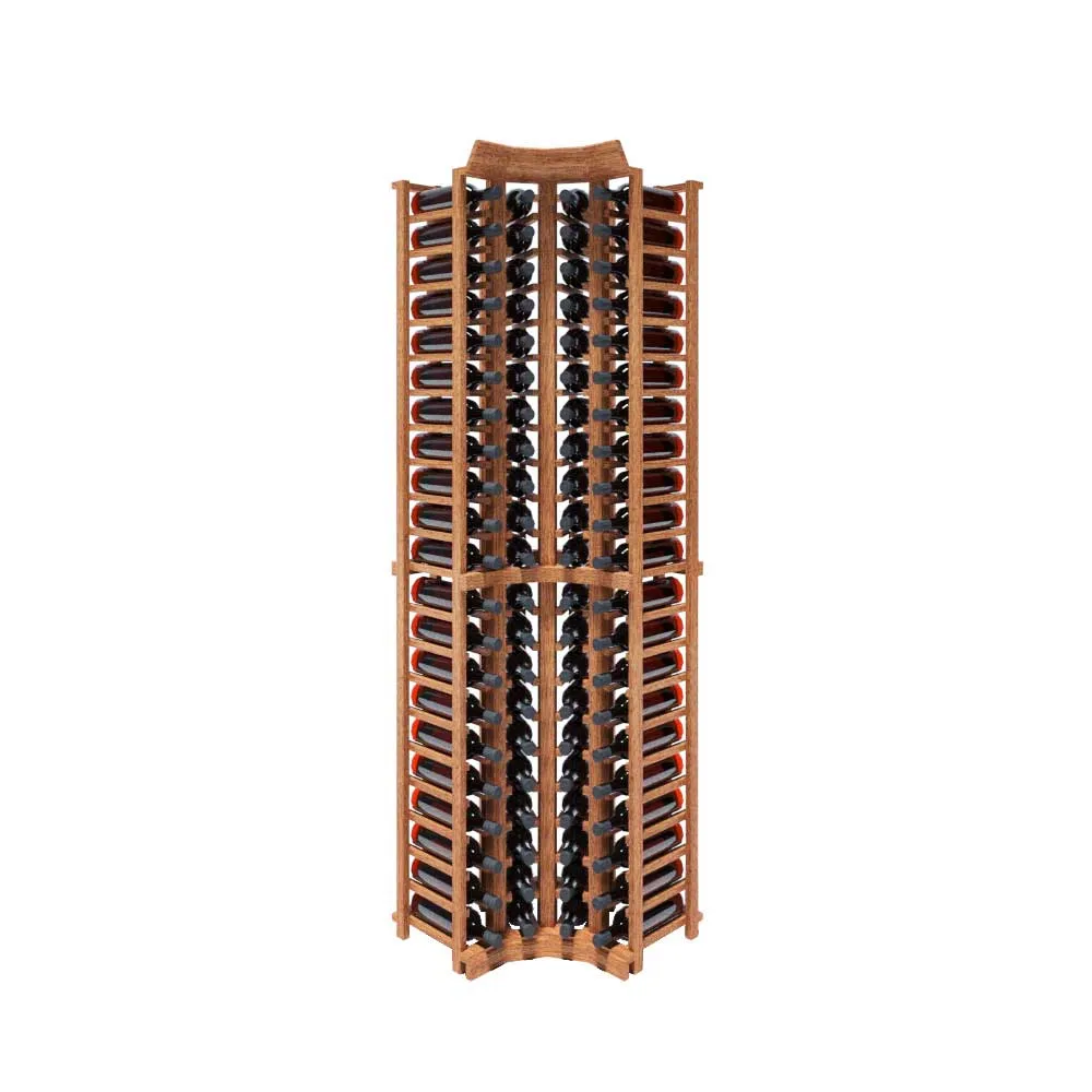 Curved Corner - 84 Bottle 7ft Wine Rack Kit