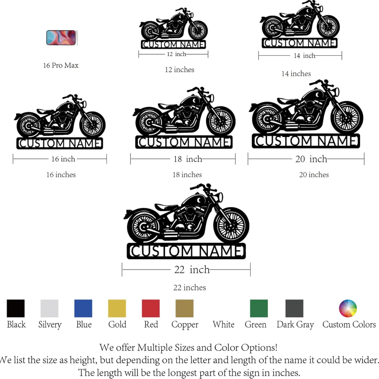 Custom Motorcycle Garage Name Signs,Personalized Monogram Wall Decor,Motorcycle Decor for Living Room Outdoor Patio Home,Housewarming Gifts,Mens Gifts