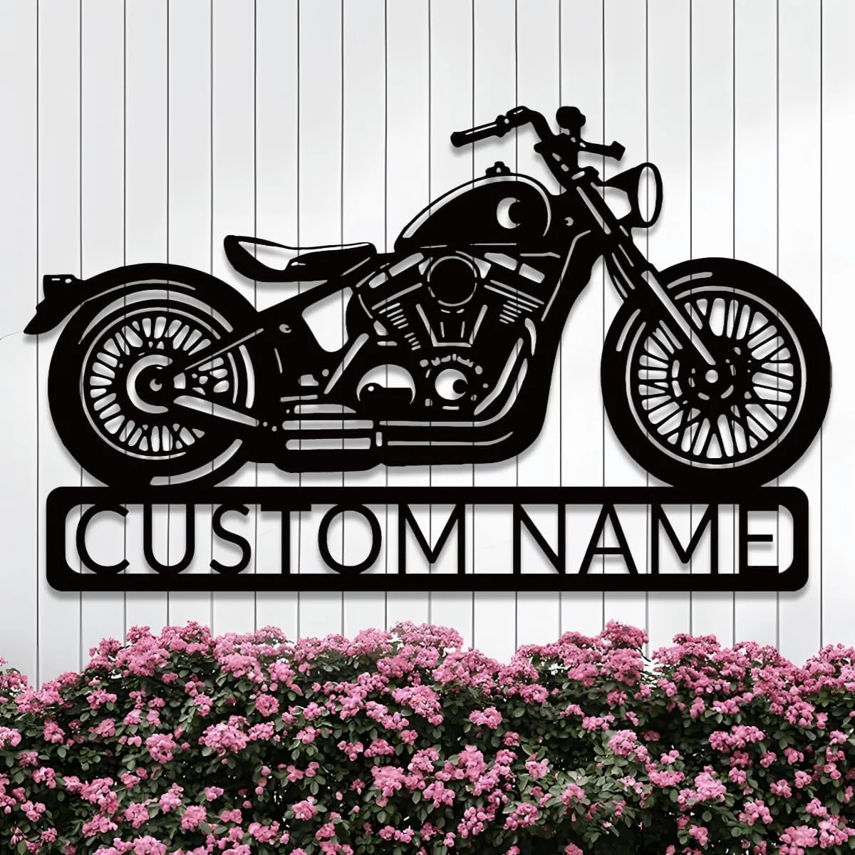 Custom Motorcycle Garage Name Signs,Personalized Monogram Wall Decor,Motorcycle Decor for Living Room Outdoor Patio Home,Housewarming Gifts,Mens Gifts