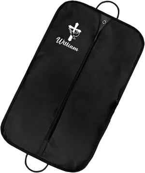 Custom Name Cross Clergy Robe Garment Bag Pastor Travel Garment Bag with Leather Handle Unique Pastor Gifts for Men Personalized Pastor Robe Carry Garment Bag for Travel Clergy Garment Bag