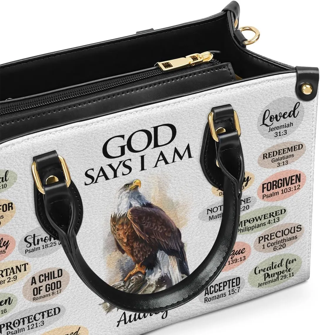 Custom Name Leather Handbags For Women - Christmas Gifts For Women - Christian Gifts