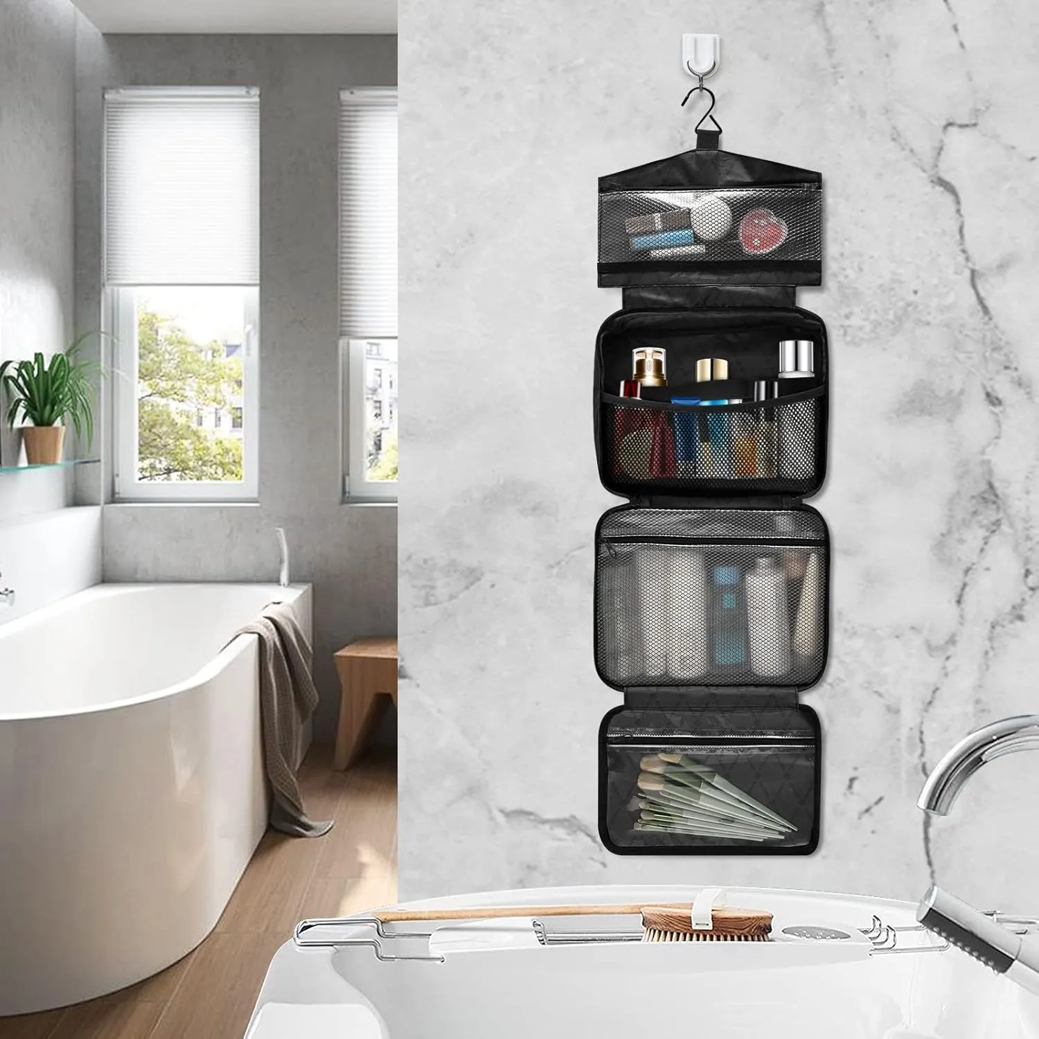 Custom Pink Hanging Cosmetic Bags for Women Personalized Travel Toiletry Bag Large Waterproof Makeup Organizer Customized Mens Travel Bag Toiletry for Shampoo Toiletries,M