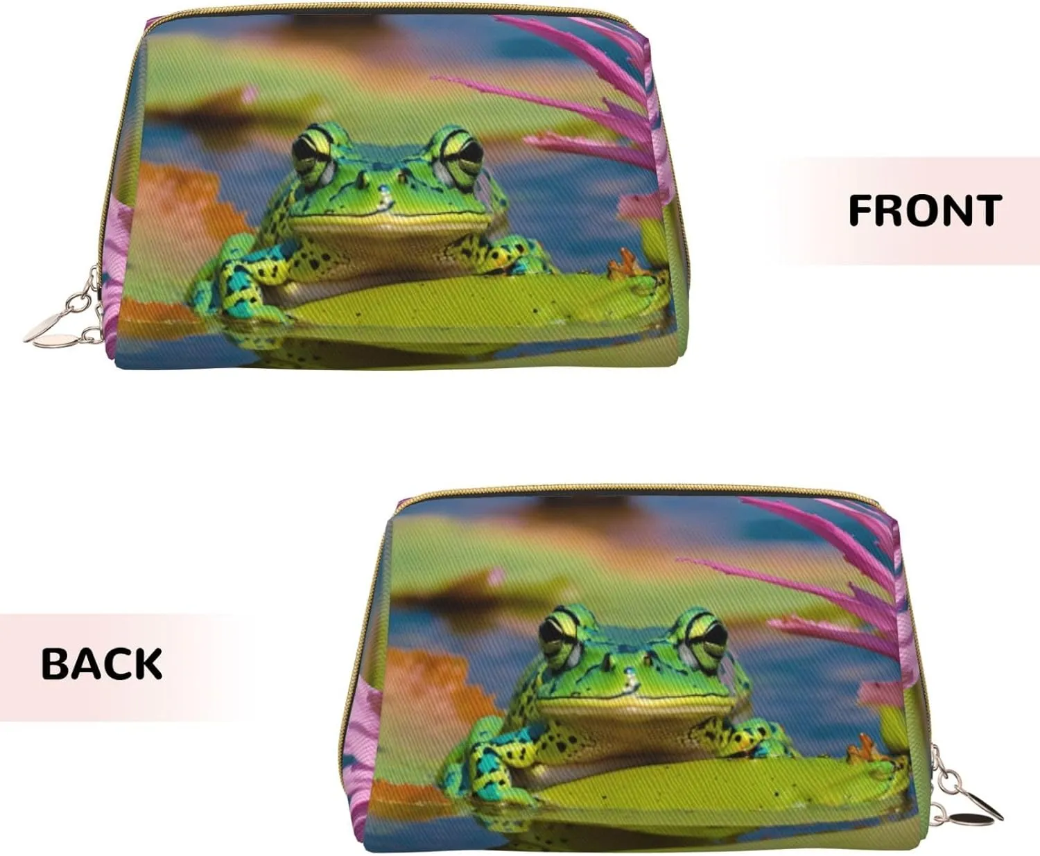 Cute Frog Toiletry Pouch, Travel-Friendly Makeup Organizer For Makeup Brushes, Lipsticks
