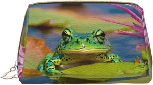 Cute Frog Toiletry Pouch, Travel-Friendly Makeup Organizer For Makeup Brushes, Lipsticks