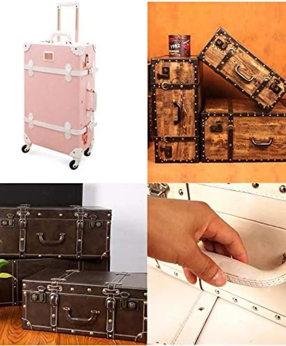 CynKen 1 Pieces PU Leather Handle for Guitar Musical Box Handbags Gift Boxes Wine Boxes Luggage Toolbox Trolley Instrument Case Brown Gold