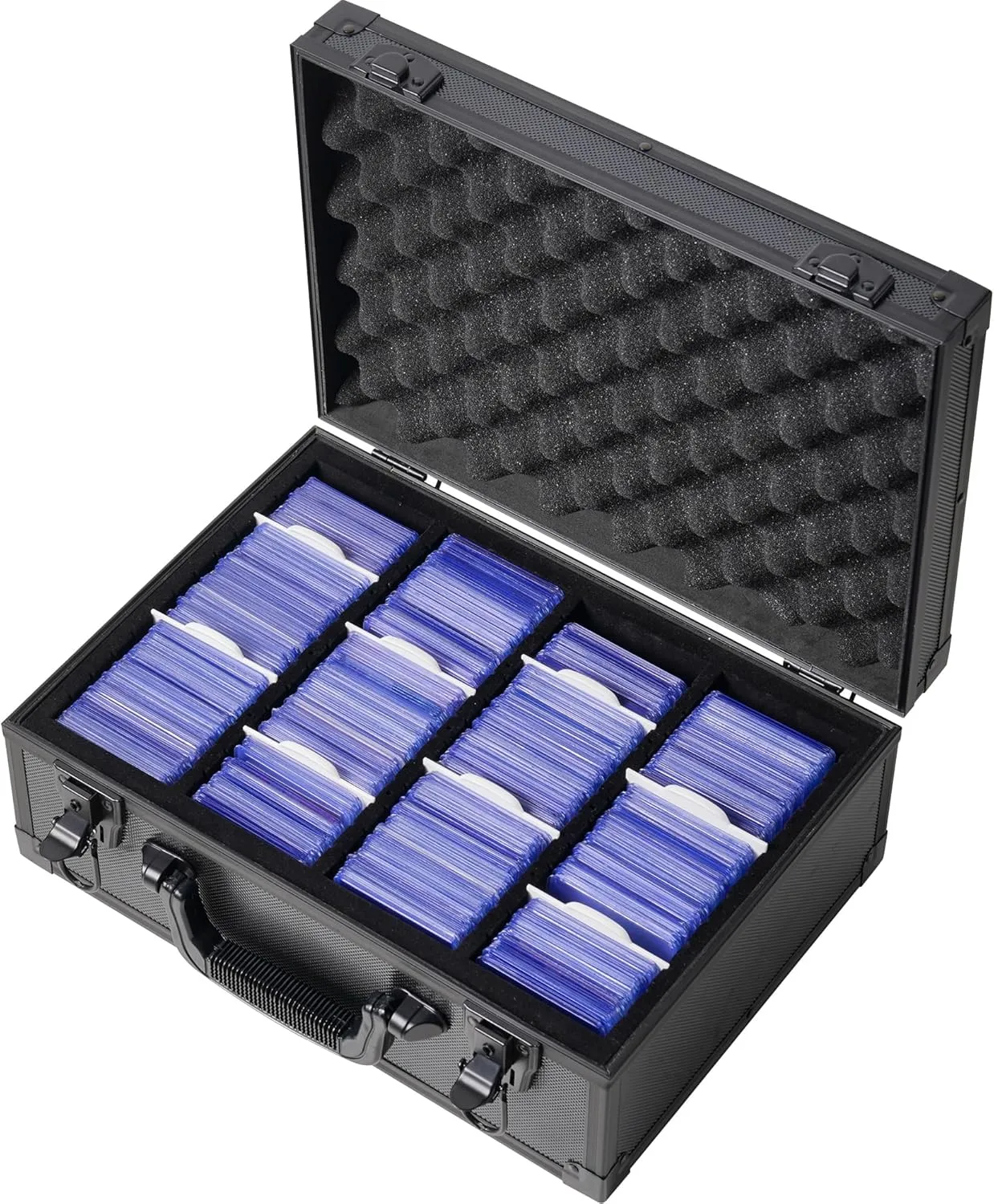 D DACCKIT Toploader Storage Box with Card Dividers for 3" x 4" 35pt Rigid Card Holders for Trading Cards & Sports Cards Compatible with Top Loaders & Magnetic Card Holders