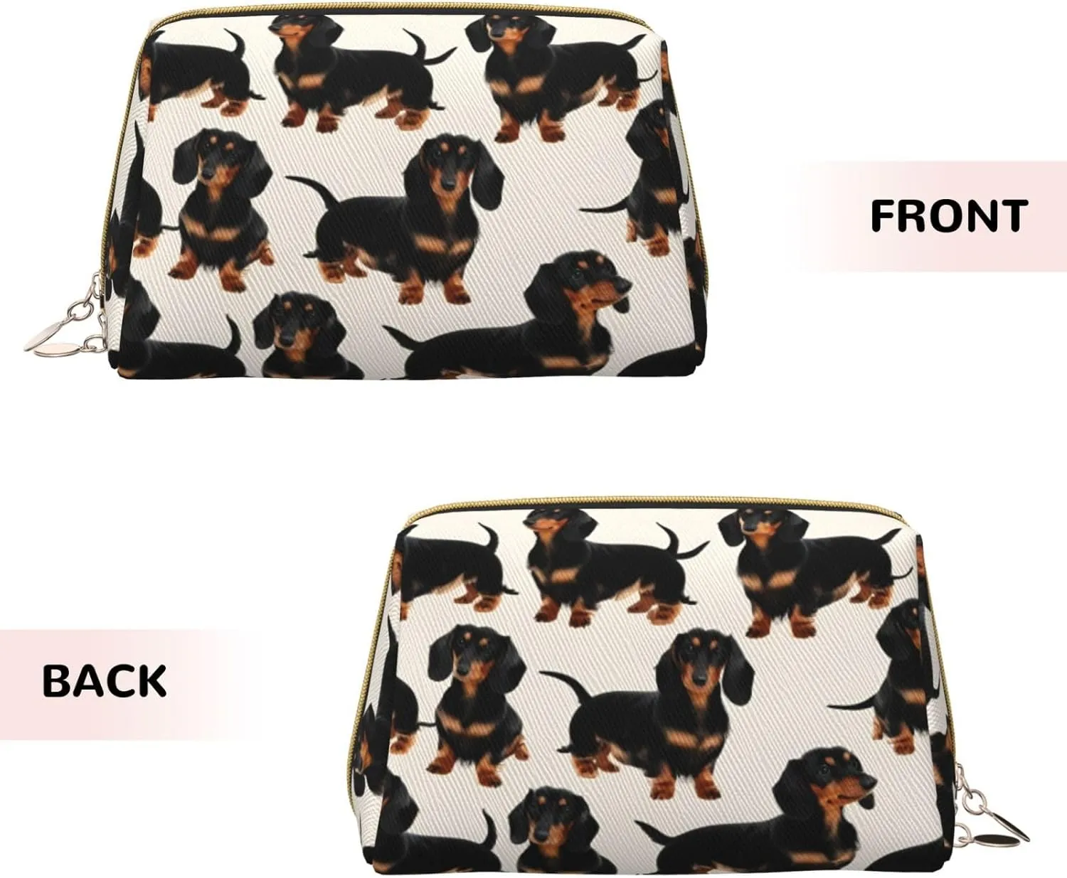 Dachshund Dog Toiletry Pouch, Travel-Friendly Makeup Organizer For Makeup Brushes, Lipsticks