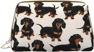 Dachshund Dog Toiletry Pouch, Travel-Friendly Makeup Organizer For Makeup Brushes, Lipsticks