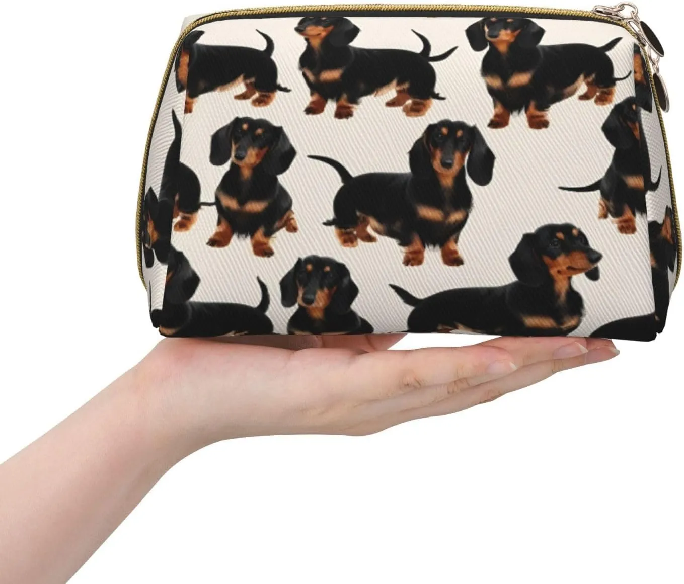Dachshund Dog Toiletry Pouch, Travel-Friendly Makeup Organizer For Makeup Brushes, Lipsticks