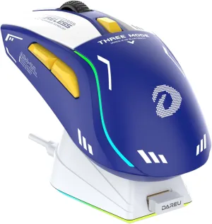 DAREU A950 Wireless Gaming Mouse with RGB Charging Dock,88g Lightweight Programmable Tri-Mode Wireless Mouse Gaming, Up to 12K DPI,1000Hz,120Hrs Playtime with RGB Backlit, Great for PC, Mac